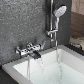 Contemporary Single Handle Wall-mount Waterfall Shower Set Faucet - T0556W Contemporary Single Handle Wall-mount Waterfall Shower Set Faucet - T0556W