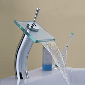Contemporary Waterfall Bathroom Sink Faucet Tall T0801H Contemporary Waterfall Bathroom Sink Faucet Tall T0801H