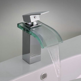 Single Handle Chrome Waterfall Bathroom Sink Faucet T0822 Single Handle Chrome Waterfall Bathroom Sink Faucet T0822