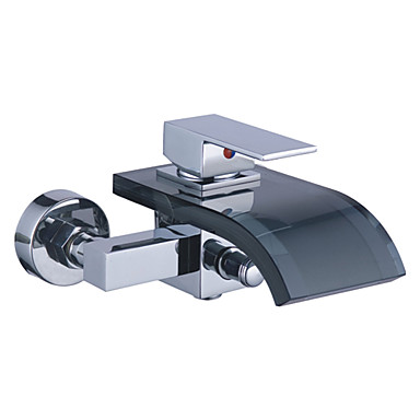 Contemporary Tub Faucet with Glass Spout (Wall Mount) T0822WB Contemporary Tub Faucet with Glass Spout (Wall Mount) T0822WB