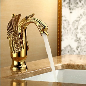 Bionics Design Centerset Bathroom Sink Faucet (Ti-PVD Finish) TP2012G