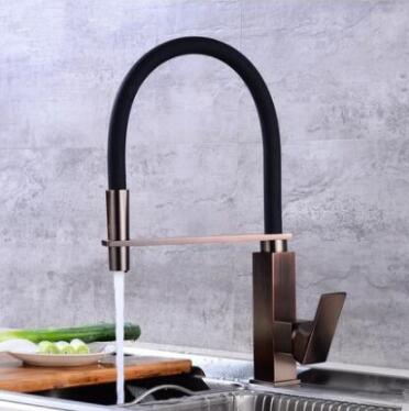 Brass New Designed ORB & Black Rotatable SPRING Mixer Kitchen Faucet F0165OR Brass New Designed ORB & Black Rotatable SPRING Mixer Kitchen Faucet F0165OR