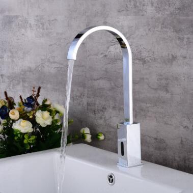 Automatic Bathroom Faucet Brass Chrome Mixer Bathroom Sink Faucet F0200 Automatic Bathroom Faucet Brass Chrome Mixer Bathroom Sink Faucet F0200