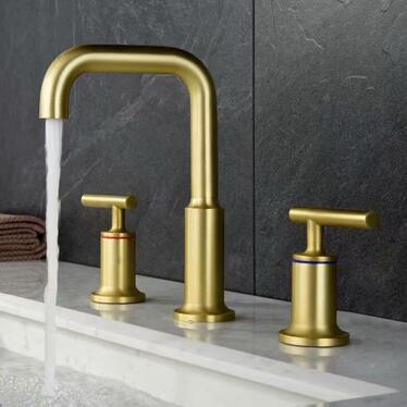 Antique Brass Matte Golden Three-pieces Bathroom Sink Faucets FA348M Antique Brass Matte Golden Three-pieces Bathroom Sink Faucets FA348M