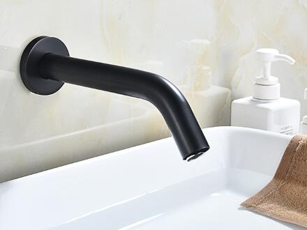 Black Wall Mount Sensor Facuet Automatic Hands Touch Sensor Bathroom Sink Faucet FB0170 Black Wall Mount Sensor Facuet Automatic Hands Touch Sensor Bathroom Sink Faucet FB0170
