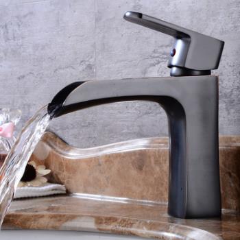 Antique Basin Faucet Black Bronze Brass Waterfall British Style Bathroom Sink Faucet FB1550 Antique Basin Faucet Black Bronze Brass Waterfall British Style Bathroom Sink Faucet FB1550