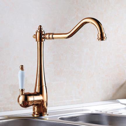 Antique Mixer Water Brass Rose Golden Kitchen Sink Faucet FB192R Antique Mixer Water Brass Rose Golden Kitchen Sink Faucet FB192R