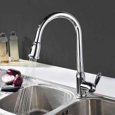 Best Quality Brass Chrome Painted Kitchen Pull Out Sink Faucet FB3011 Best Quality Brass Chrome Painted Kitchen Pull Out Sink Faucet FB3011