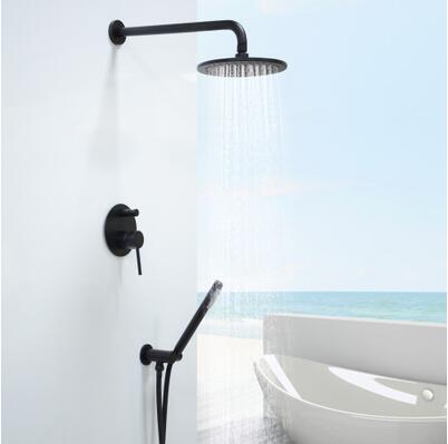 Antique Black Bronze Brass Bathroom Concealed Installation Rainfall Shower Set FS0615C Antique Black Bronze Brass Bathroom Concealed Installation Rainfall Shower Set FS0615C