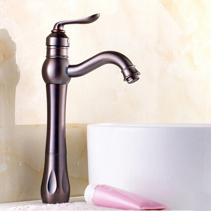 Antique Oil Rubbed Bronze Bathroom Sink Faucet (High version) ORB109H