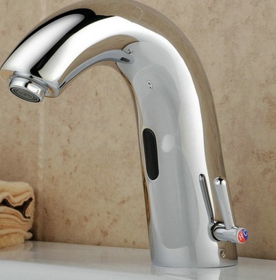 Contemporary Bathroom Sink Faucet with Hot and Cold Automatic Sensor - T0119A Contemporary Bathroom Sink Faucet with Hot and Cold Automatic Sensor - T0119A