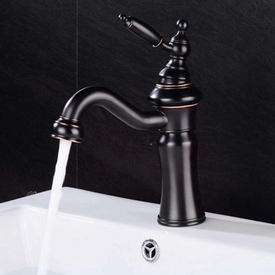 Antique Basin Faucet Black Bronze Brass Mixer Bathroom Sink Faucet T0228B Antique Basin Faucet Black Bronze Brass Mixer Bathroom Sink Faucet T0228B