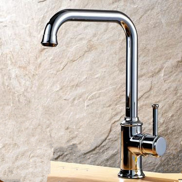 Bright Silver Finish Brass Single Handle Swivel Kitchen Faucet T03001 Bright Silver Finish Brass Single Handle Swivel Kitchen Faucet T03001