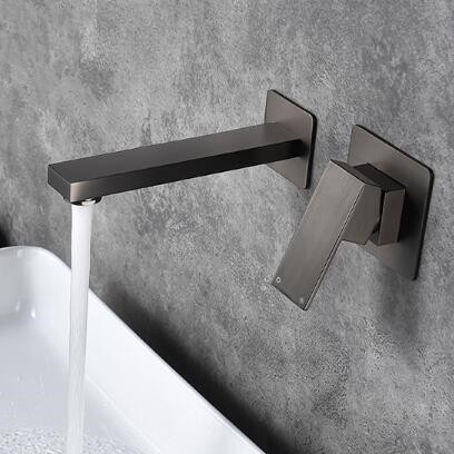 Antique Basin Faucet Brass Grey Wall Mounted Waterall Bathroom Sink Faucet T0528G Antique Basin Faucet Brass Grey Wall Mounted Waterall Bathroom Sink Faucet T0528G