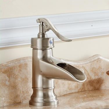 Single Handle Nickel Brushed Bathroom Sink Faucet T0599M Single Handle Nickel Brushed Bathroom Sink Faucet T0599M