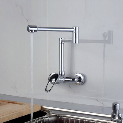 Chrome Single Handle Pull Out Centerset Wall Mounted Mixer Kitchen Faucet T14629S Chrome Single Handle Pull Out Centerset Wall Mounted Mixer Kitchen Faucet T14629S