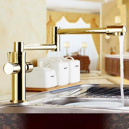 Antique Golden Printed Brass 360° Rotatable Foldable Kitchen Mixer Faucet T2180G Antique Golden Printed Brass 360° Rotatable Foldable Kitchen Mixer Faucet T2180G