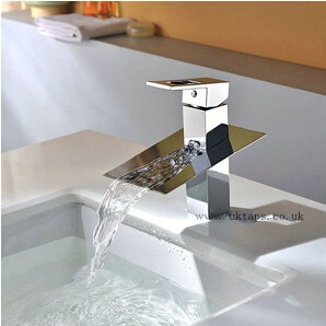 Contemporary Waterfall Chrome Single Handle Bathroom Sink Faucet T8003M Contemporary Waterfall Chrome Single Handle Bathroom Sink Faucet T8003M