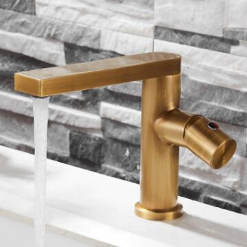 Antique Basin Faucet Brass Round Handle Rotatable Mixer Bathroom Sink Faucet TA178F Antique Basin Faucet Brass Round Handle Rotatable Mixer Bathroom Sink Faucet TA178F