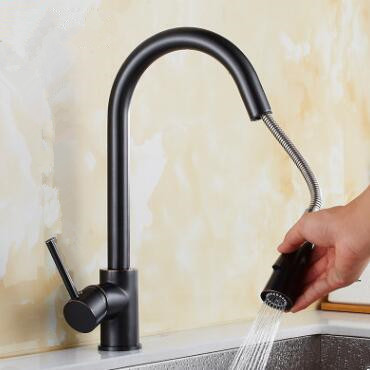 Black Bronze Brass Kitchen Pull Down Faucet Rotatable Kitchen Sink Faucet TB168P Black Bronze Brass Kitchen Pull Down Faucet Rotatable Kitchen Sink Faucet TB168P
