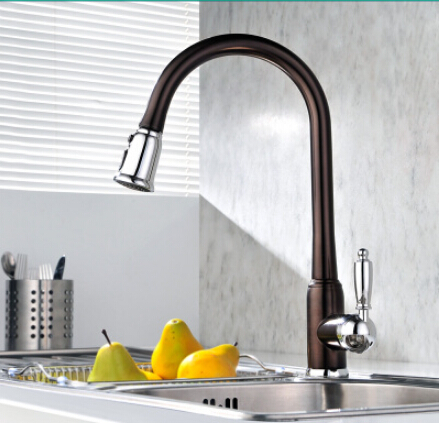 High Quality Brass Black Painted Pull Down Kitchen Sink Faucet TB3012 High Quality Brass Black Painted Pull Down Kitchen Sink Faucet TB3012