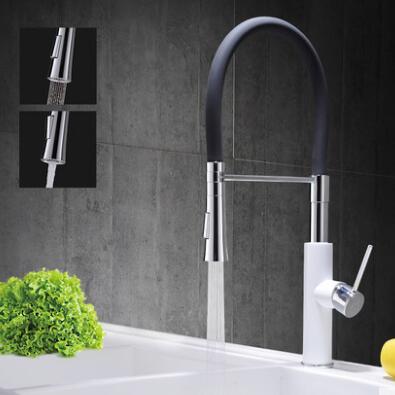 Pull Down Kitchen Faucet Black Brass Kitchen Mixer Sink Faucet TB395P Pull Down Kitchen Faucet Black Brass Kitchen Mixer Sink Faucet TB395P