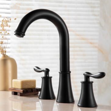 Antique Basin Faucet Black Brass Finished Two Handles Mixer Bathroom Sink Faucet TF0158B Antique Basin Faucet Black Brass Finished Two Handles Mixer Bathroom Sink Faucet TF0158B