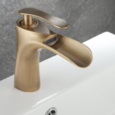 Antique Basin Faucet Antique Brass Mixer Water Waterfall Bathroom Sink Faucet TF0268A Antique Basin Faucet Antique Brass Mixer Water Waterfall Bathroom Sink Faucet TF0268A