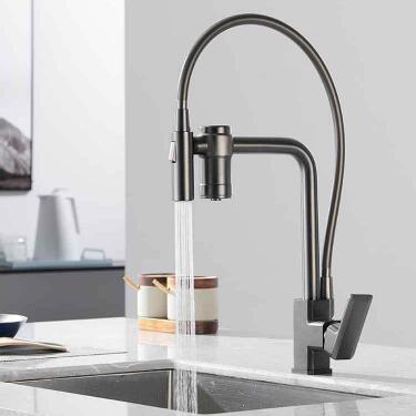 Filter with Drinking Water Grey Pull Down 3-Way Kitchen Faucet TF3350G Filter with Drinking Water Grey Pull Down 3-Way Kitchen Faucet TF3350G