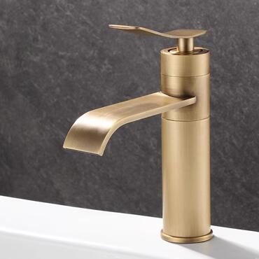 Antique Brass Single Handle Mixer Flat Spout Bathroom Sink Faucets TF708A Antique Brass Single Handle Mixer Flat Spout Bathroom Sink Faucets TF708A