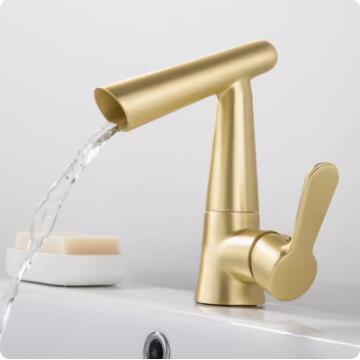 Antique Basin Faucet Art Designed Nickel Brushed Golden Mixer Waterfall Bathroom Sink Faucet TFG243 Antique Basin Faucet Art Designed Nickel Brushed Golden Mixer Waterfall Bathroom Sink Faucet TFG243