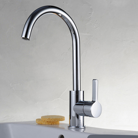 Chrome Finish Solid Brass Kitchen Faucet T0717 Chrome Finish Solid Brass Kitchen Faucet T0717
