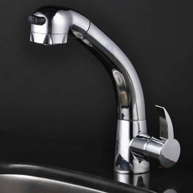 Chrome Single Handle Centerset Pull out kitchen Faucet T1724 Chrome Single Handle Centerset Pull out kitchen Faucet T1724