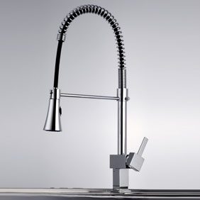 Single Handle Chrome Centerset Pull-out Kitchen Faucet T0749 Single Handle Chrome Centerset Pull-out Kitchen Faucet T0749